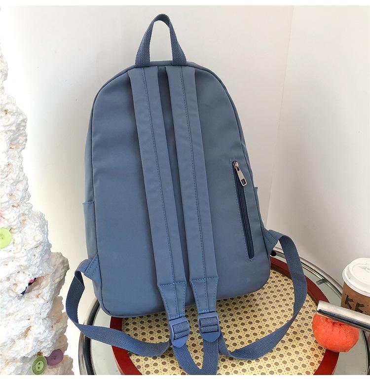 Japanese Ulzzang Style Cute Cartoon Bear Embroidery Soft Girl Backpack