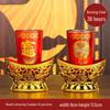 Smokeless Crystal Candle for Buddha Offerings, Housewarming, or New Year Celebrations - Windproof Red Butter Lamp