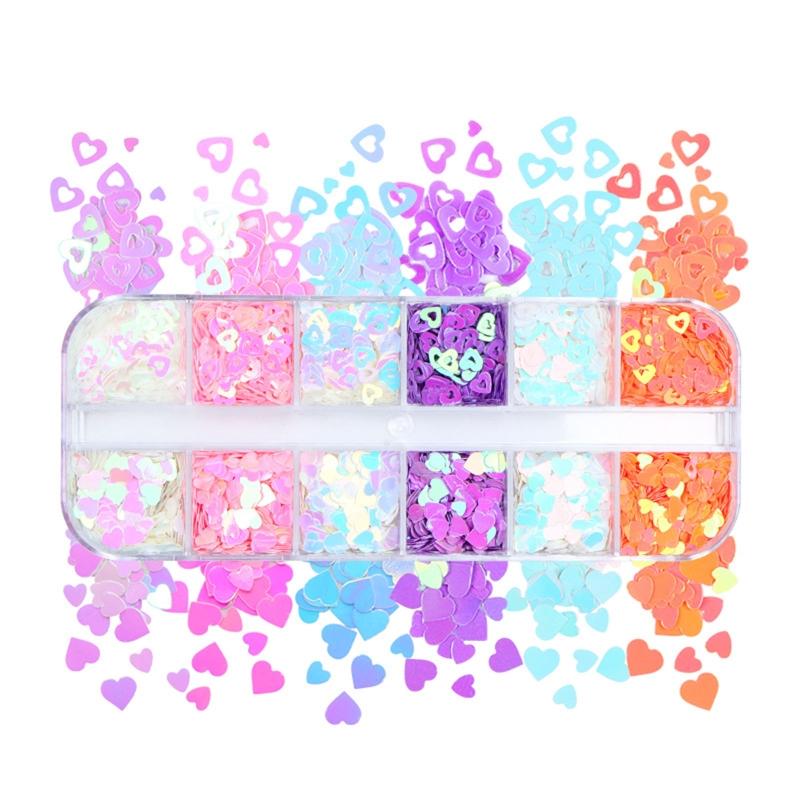 

Holographic Glitter Heart Shape Resin Filling Sequins Paillette Jewelry Epoxy DIY Resin Mold Decoration Glitter Flakes 1