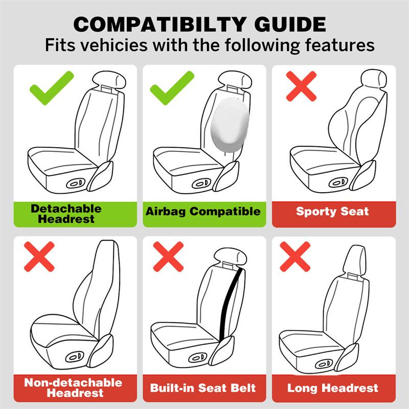 Car Seat Cover Full Set Cloth Universal Polyester Breathable Washable Suitable For Car Truck Van Suv Car Accessories