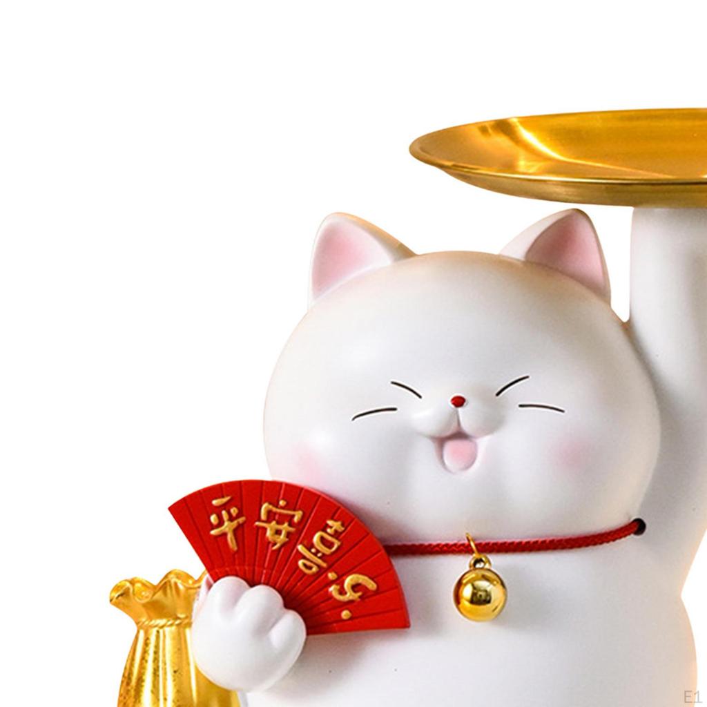 Cat Resin Sculpture: Versatile Organizer for Home and Office Decor