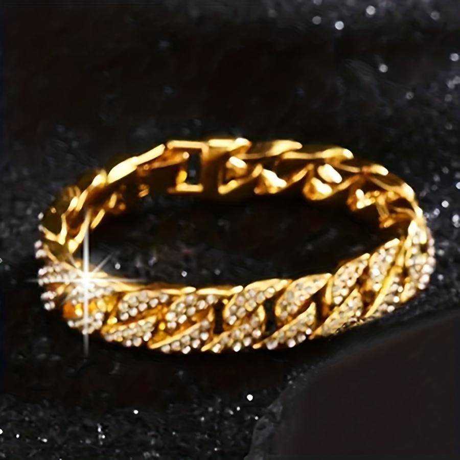 2PCS Luxury Women's Bracelet and Watch Set, Fashion Ladies Rhinestone Dial Quartz Wristwatch Elegant Female Bracelet Watches Set