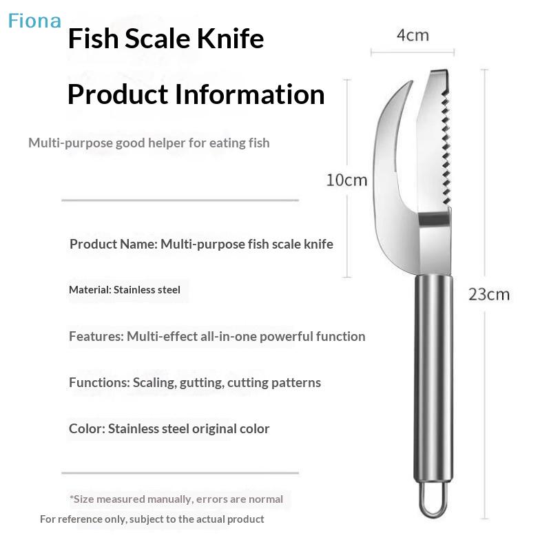 Stainless Steel 3 In 1 Fish Scale Knife Cut/Scrape/Dig Maw Knife Scale Scraper Sawtooth Peelers Scraping Boning Filleting