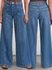 New Women's Fashionable Wide-Leg Stretchy Denim Jeans - Comfortable, Stylish, High-Quality Casual Pants