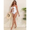 Womens Sexy Solid Color Strappy Hollow Out One Piece Beach Swimsuit
