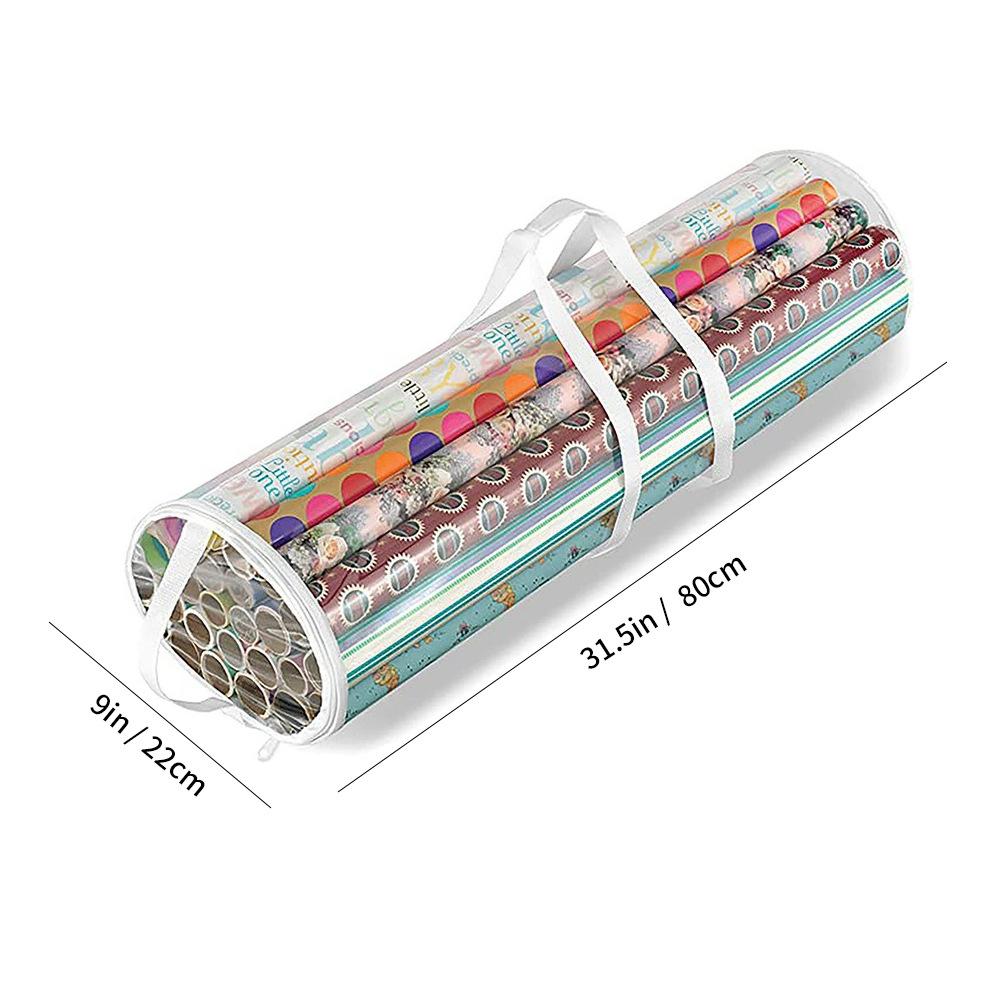 Christmas Wrapping Paper Storage Bag, Double-layer Waterproof Oxford Cloth, Large Capacity, Gift Storage Bag, Household Item