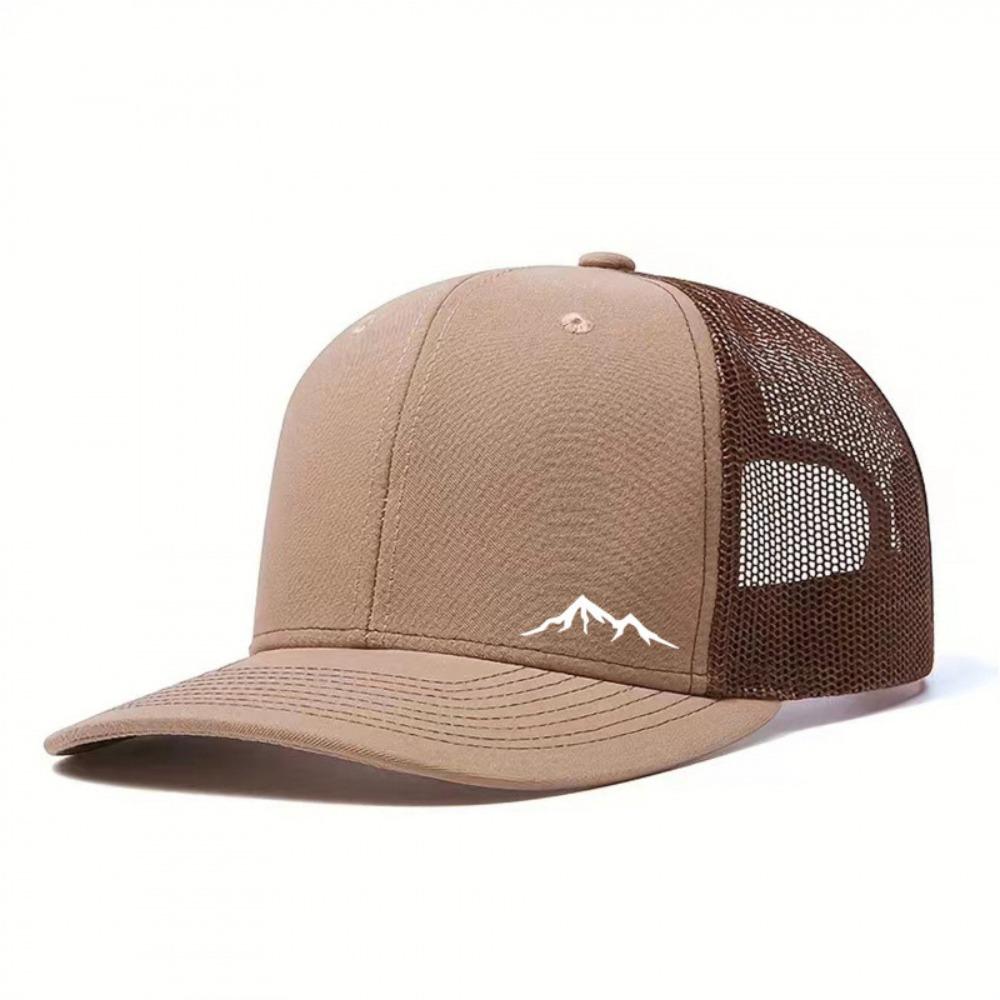 

Breathable Quick-Drying Baseball Cap Flat Brim Adjustable Snapback Hat Sun Protection Mountain Embroidery Trucker Hat HipHop