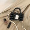 Acrylic dinner bag 2025 small fragrant wind knitted chain box bag European and American women's bow shoulder bag tide