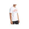 Adidas Letter Print Summer Sports T-Shirt, Round Neck, Short Sleeve Men Tops White IR5821