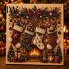 DIY Bastelprojekte Weihnachten Kunstset mit künstlichen Perlen, Baumkranz Mosaik Malerei Zubehör Funkelndes Diamant-Set für Erwachsene, Feiertags Wanddekoration Handgefertigt