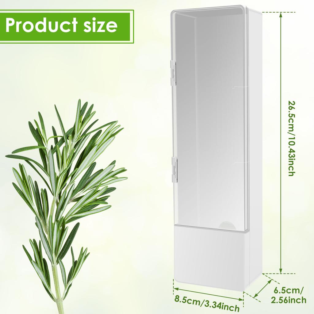 Herb Saver for Refrigerator Tall Shape Herb Keeper with Clear Window Cilantro Containers Fresh Herb Keeper Herb Saver Container