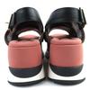 MARNI Sandals Leather cross strap platform sole Black pink l37 SAMA002708 Used