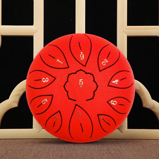 6-Inch Steel Tongue Drum with Mallets Note Stickers Stand 11 Notes Meditation Yoga Sound Therapy Hand Pan Drum Musical Percussion Instrument