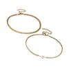 2Pcs Simple Heart Bracelets for Couples Stylish Stainless Steel Bracelets Elegant Heart Designs Wrist Chain For Couples