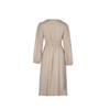 Elegant A-Line Chiffon Dress for Women Knee Length High Waist V-Neck Long Sleeve Solid Color Autumn Winter Fashion