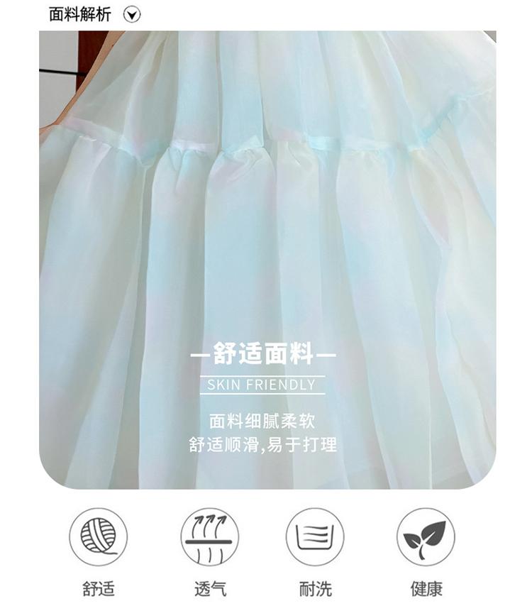 Summer Bubble Sleeve Princess Dress for Girls 2026 New Summer Children's Day Performance Skirt, Sweet Style Dress for Adults