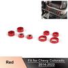 Red Center Console AC Switch Knob Cover Rings For Chevy ColoradoCanyon 14-23