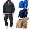 New Autumn Winter American Hooded Sweatshirt Trousers Casual Jacket Men's Loose Sports Suit Conjuntos Hombre