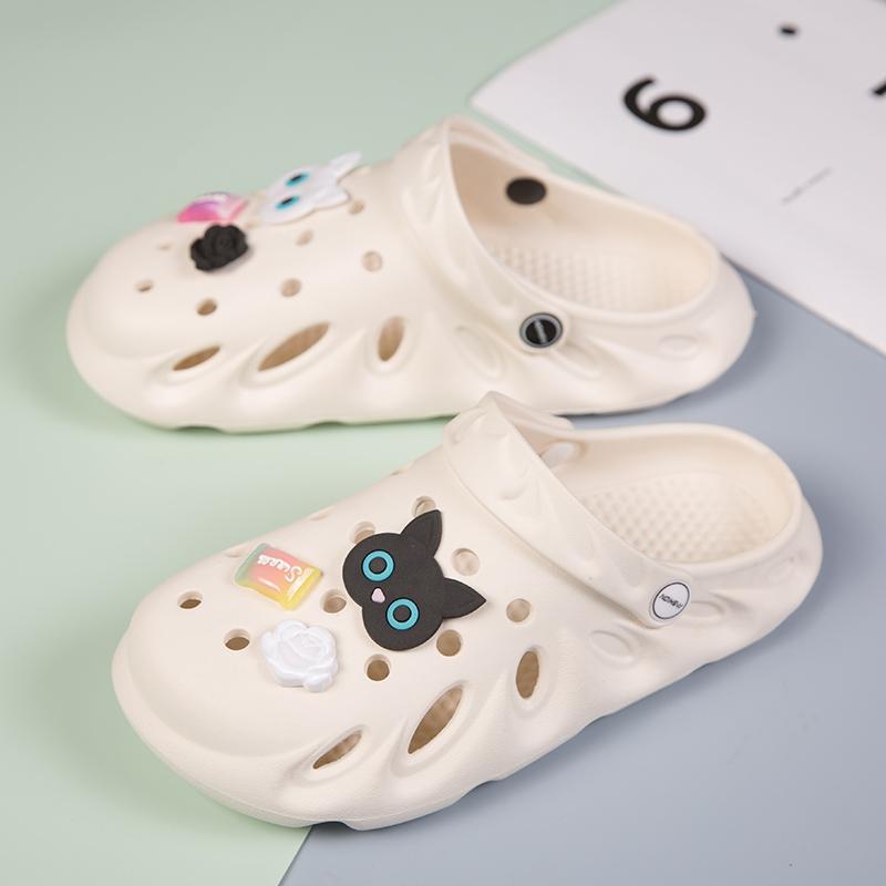 

2025 new hole shoes women wear half a bag head super soft slippers soft bottom non-slip breathable slippers 36