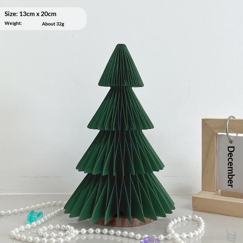 Stor Julgransprydnad 3D Honungskaka Vikbart Papper Julgran Navidad Dekorationer Skrivbord Hängande Juldekor