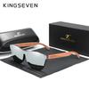 KINGSEVEN Brand Classical Wooden Sunglasses Men Retro Causal Polarized Rimless Women Glasses Anti-UV400 Wood Fashion Eyewear