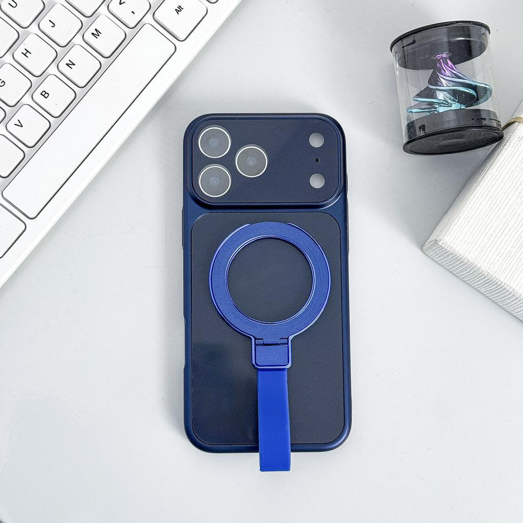 Matte Magnetic For Case For For Iphone 17 16 1 14 13 12 11 Pro Max 14 1 16 Plus Air Shockproof Stand Cover with Lanyard