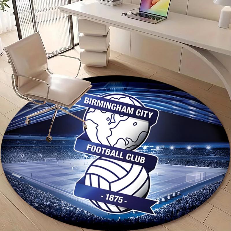 Personalized birmingham city f.c. Round Chair Office Rug - Perfect for Mat, Office Chair & More - Ideal Gift for Birthdays and Holidays