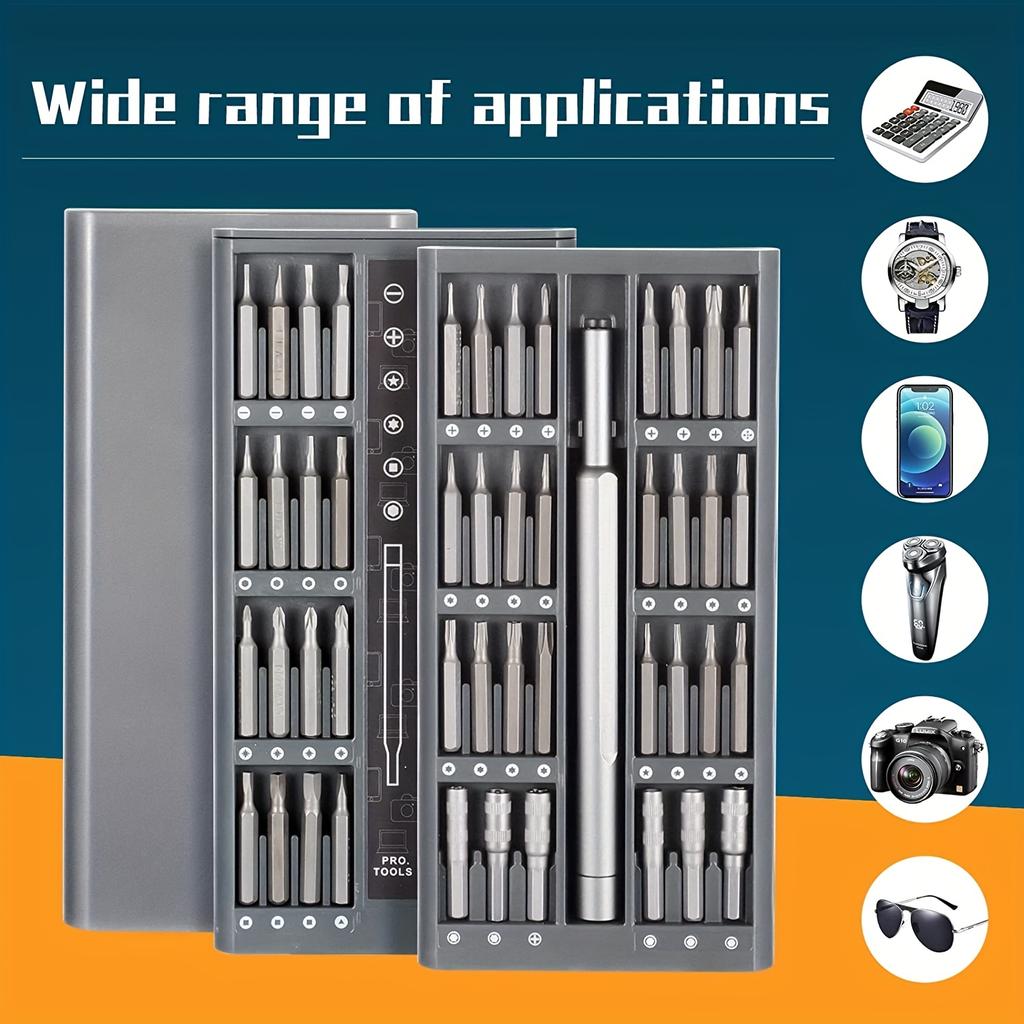63 In 1 Precision Screwdriver Set, Repair Mat,Repair Tool Kit with Case Screwdriver Set for Electronics, Gameconsole, Watch