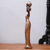 Statua Africana Escotica Tribale Donna Sculture Donne Africane Statuetta per Casa Ufficio Camera da Letto Decorazione Figura in Resina