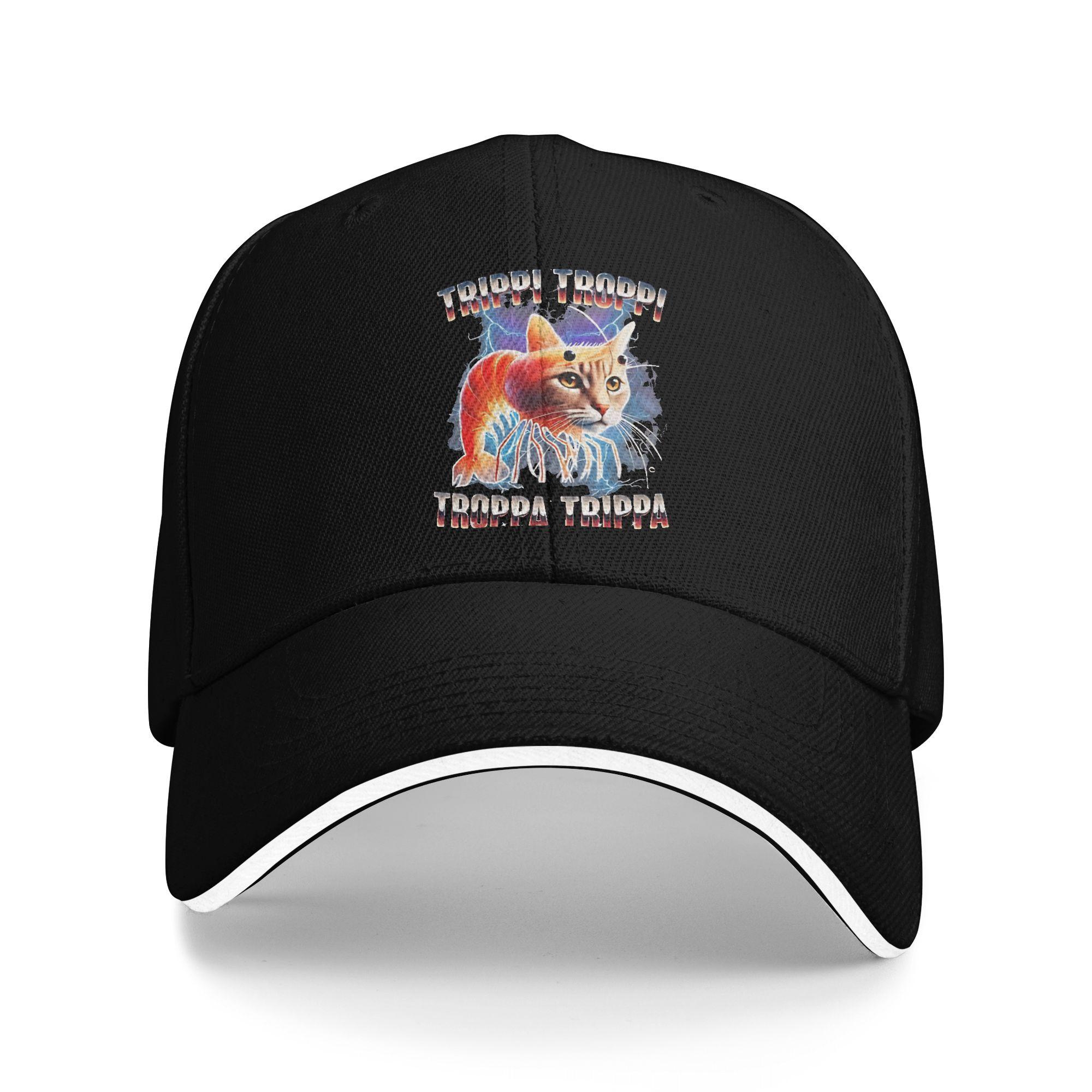 

Trippi Troppi Cat Sun Baseball Cap Summer Y2k Funny Trucker Hat For Women Men Kpop Rock Snapback Cap One Size чёрный