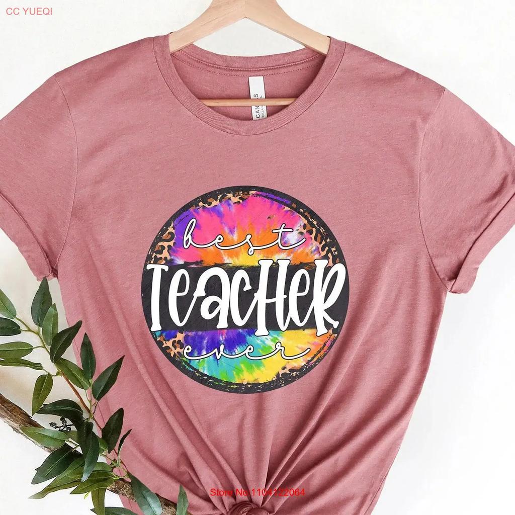 Best Teacher Ever T Shirt Teaching Appreciation Life For S Vintage Stylish Versatile Homme Fashion Breathable