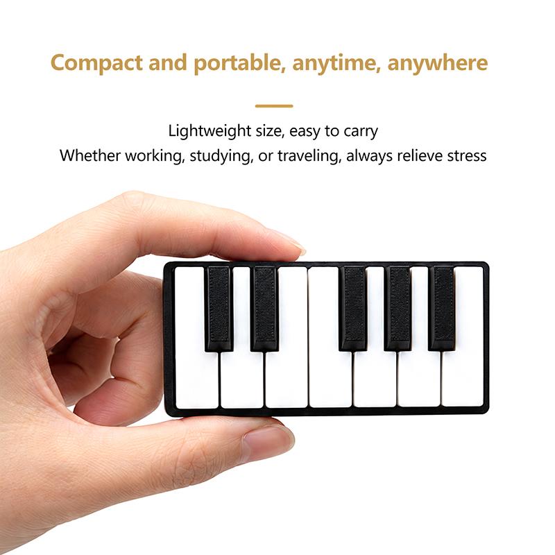 3D Printing Mini Piano Keyboard Fidget Toy With Keychain Perfect For Stress Relief Office School Daily Use