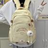 Junior High School Student Schoolbag Female Letter Backpack Commuter Solid Color Backpack