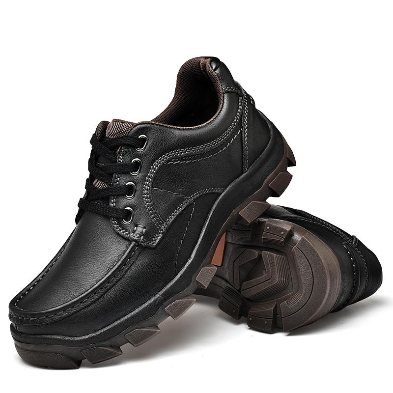 Genuine Leather Man Outdoor Shoes Luxury Trainers Travel Non Slip Sneakers Fashion Versatile Treking Footwear Comfy Casual Shoes