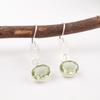 Green Amethyst Gemstone 925 Fine Silver Jewelry Designer Handmade Earrings 1.9" EE-168-12