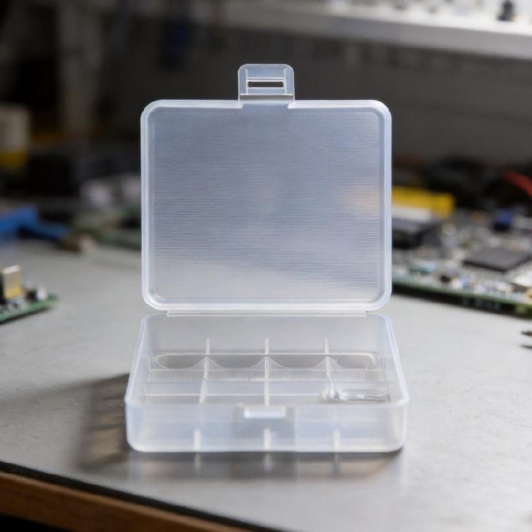 Portable Battery Storage Box For 18650 /26650 Cells Case Holder Features Clear Cover And Sturdy Construction Case