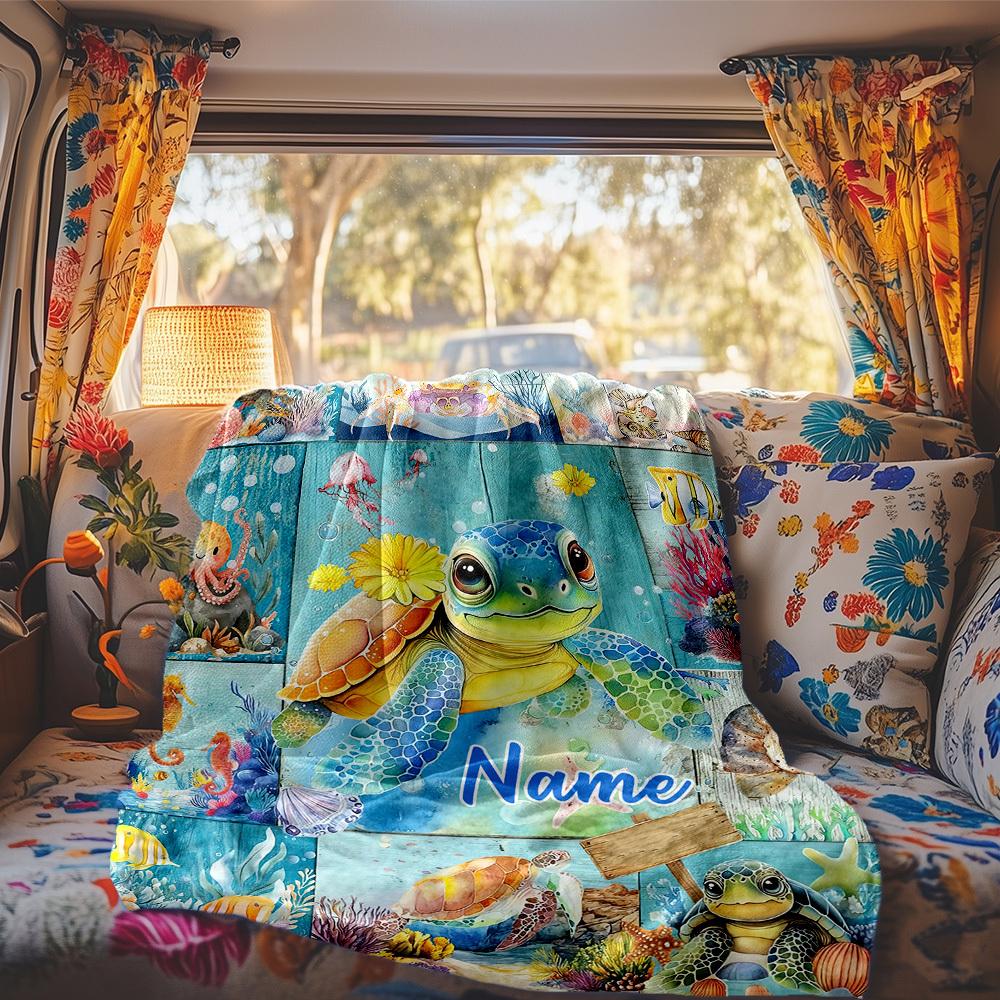Underwater Sea Life Rv Blanket Comfortable Soft Lightweight Allseason Multipurpose Blanket For Travel Camping Picnics Sofas Rvs Beds Living Rooms