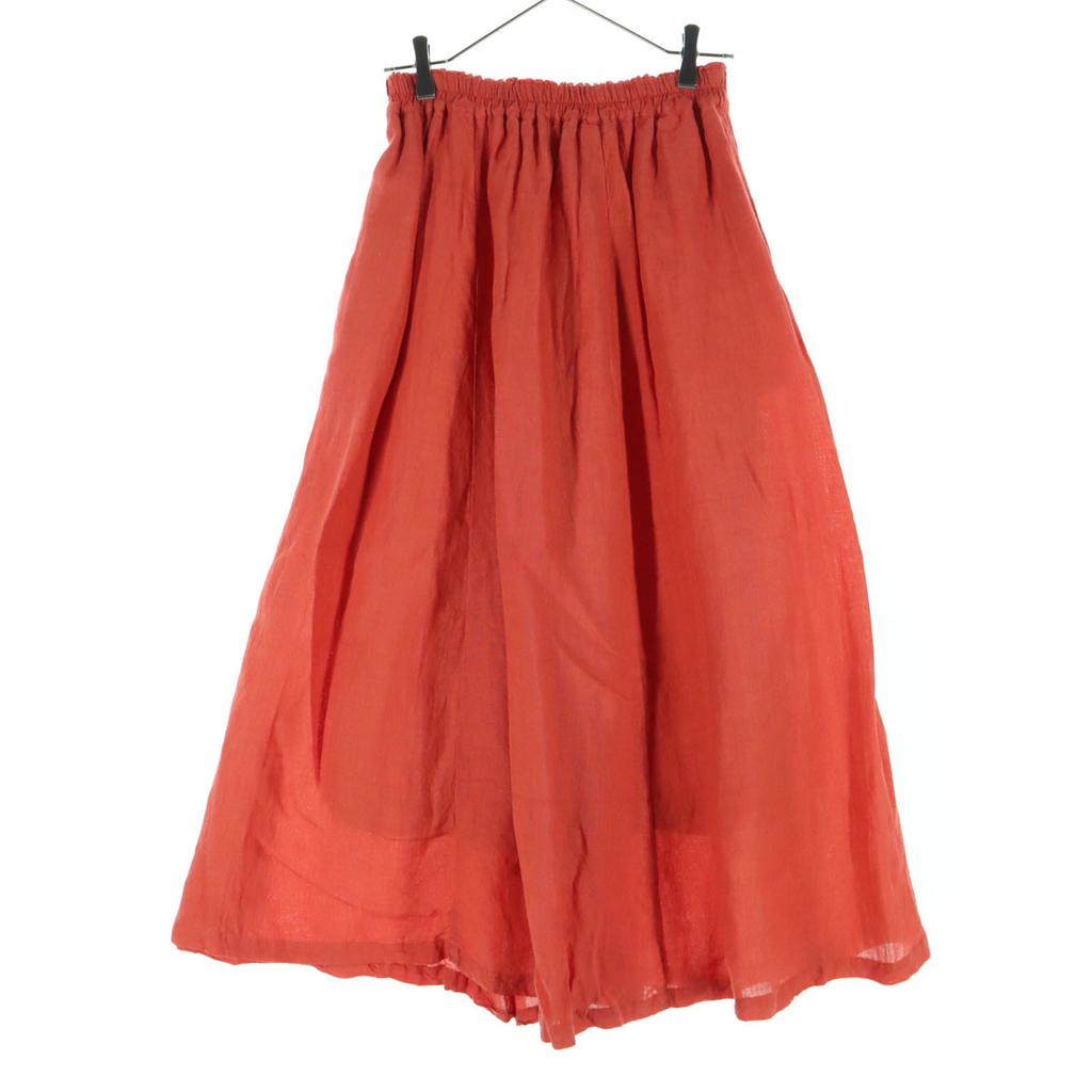 ICHI Antiquites Maxi Length Skirt Orange Women Used