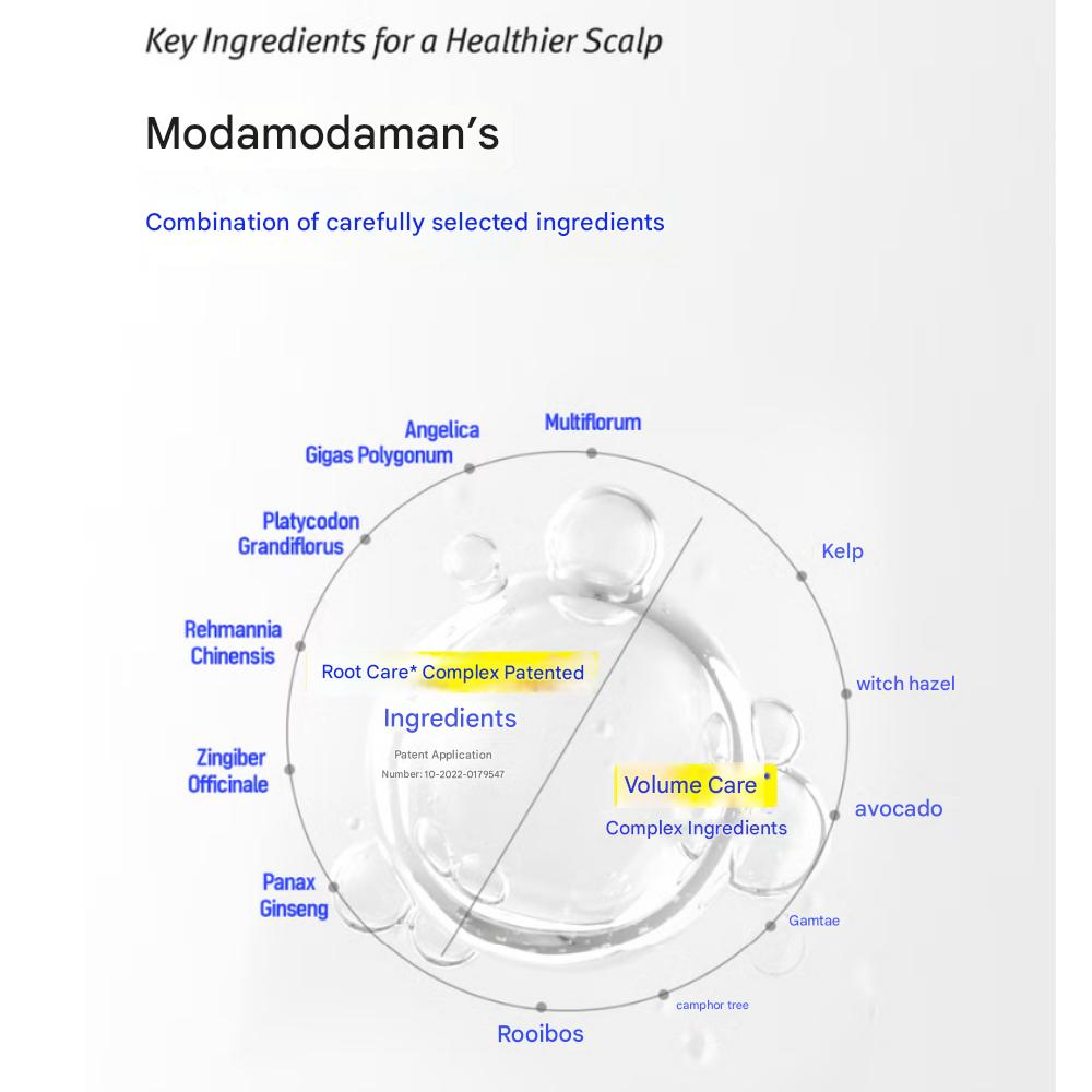 Modamoda Step03 Modrá biotinová maska na pokožku hlavy v pěně 50 ml