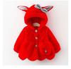 Children's Long-Sleeve Hooded Coat with Rabbit Ears - Winter 2023 Collection