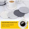 8 Pcs Drink Coasters with Holder 4 Colors Absorbent Coasters for Drinks Minimalist Cotton Woven Coaster Set for Home Decor
