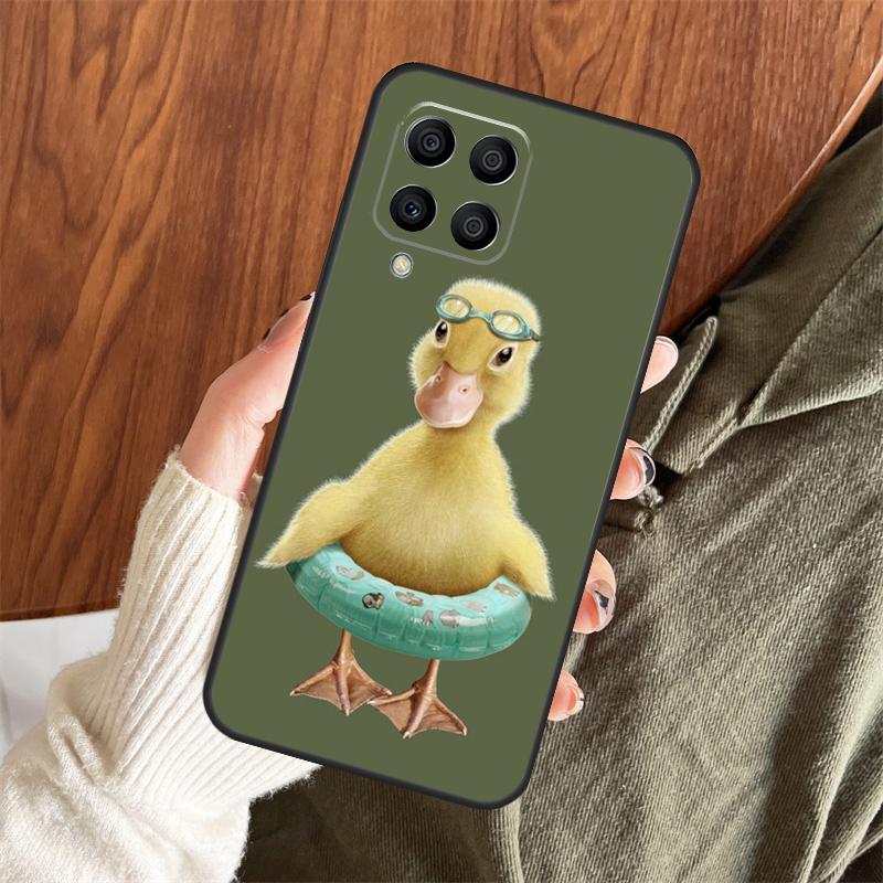 Cute Cartoon Duck Case For Samsung Galaxy M14 M34 M54 M12 M32 M52 M15 M11 M13 M06 M16 M36 M56 M31 M53 M35 M55