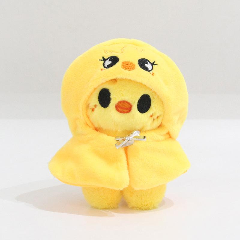 Bang Chan Stray Kids Plush Toy Keychain with Clothes, 4-inch Doll Set, Anime Character Figure, Crystal Super Soft PP Cotton Filling