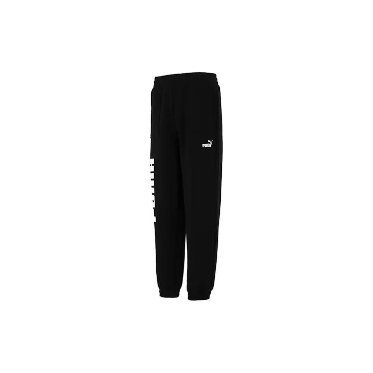 Puma Knitted Sweatpants Men's Black Moderate Cuffed Pants (Unisex) Knitted Sweatpants 534935 01