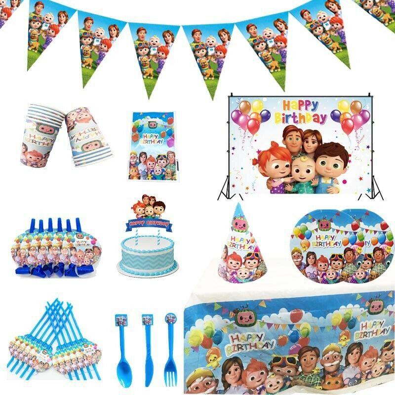 Colorful Kids Birthday Party Supplies Featuring Joyful Plates And Happy Banners