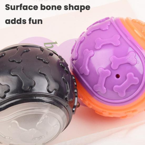 Squeaky Ball Dog Chew Toy TPR Interactive Toys for Dogs Teeth Cleaning Bite Resistance Pet Supplies for Home Outdoors Walking Traveling