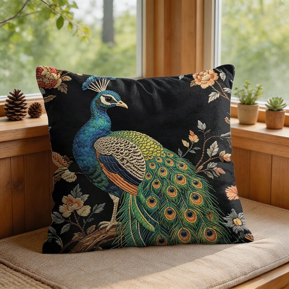 D Scream Animals Retro Cushion Cover Silky Short Plush Invisible Zipper Dustproof Sofa Pillow Case For Home Decor