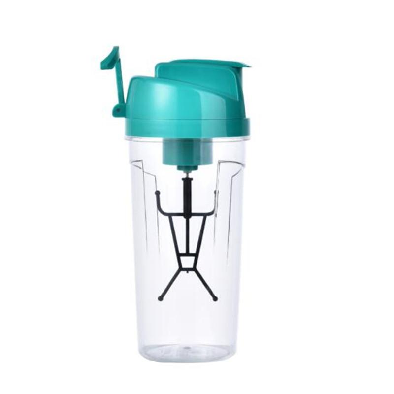 600ML Electric Self Stirring Protein Shaker Bottle Leakproof Tritan Sport Water Bottle USB Charging Automatic Mixing Coffee Mug 600ml зелёный