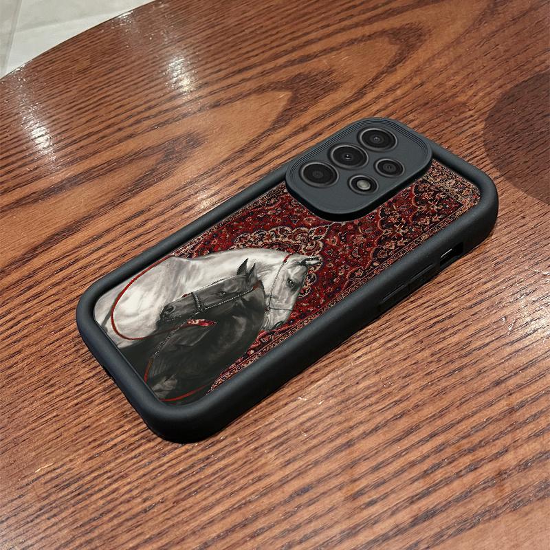 Retro Horse Pattern Phone Case Suitable for Samsung for Galaxy S26 S25 S24 S23 S22 S21 S20 FE Ultra Plus 5G Anti Drop Back Cover