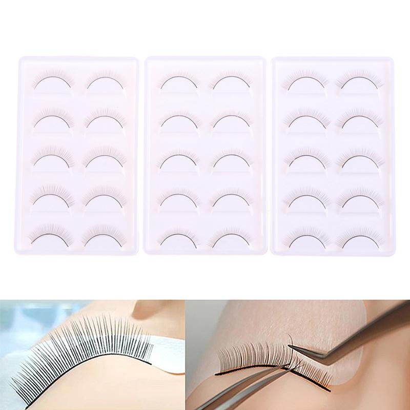 5 Pairs Individual Practice False Eyelashes Natural Training Lashes Eyelash Extension Practicing For Beauty Makeup Tools